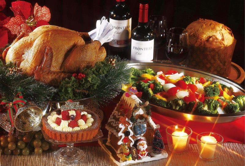 圣诞大餐christmasmeal正像国人过春节吃年