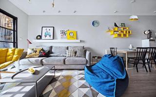 二居室现代北欧装修沙发图片