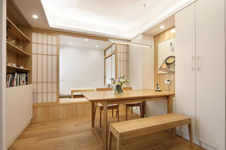 二居室简约日式家餐厅设计图