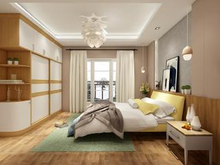 北欧三居室设计卧室效果图