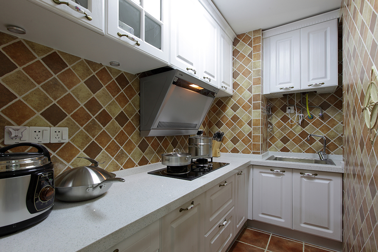 美式风格两居室厨房装修效果图