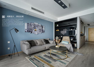 北欧混搭风格三居客厅沙发墙装修效果图