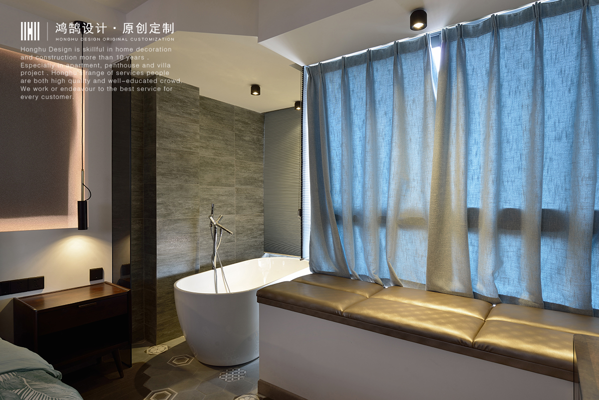 110平米两居装修卧室浴缸设计