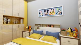 新中式三居装修儿童房效果图