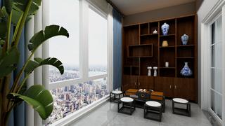 新中式三居装修阳台效果图