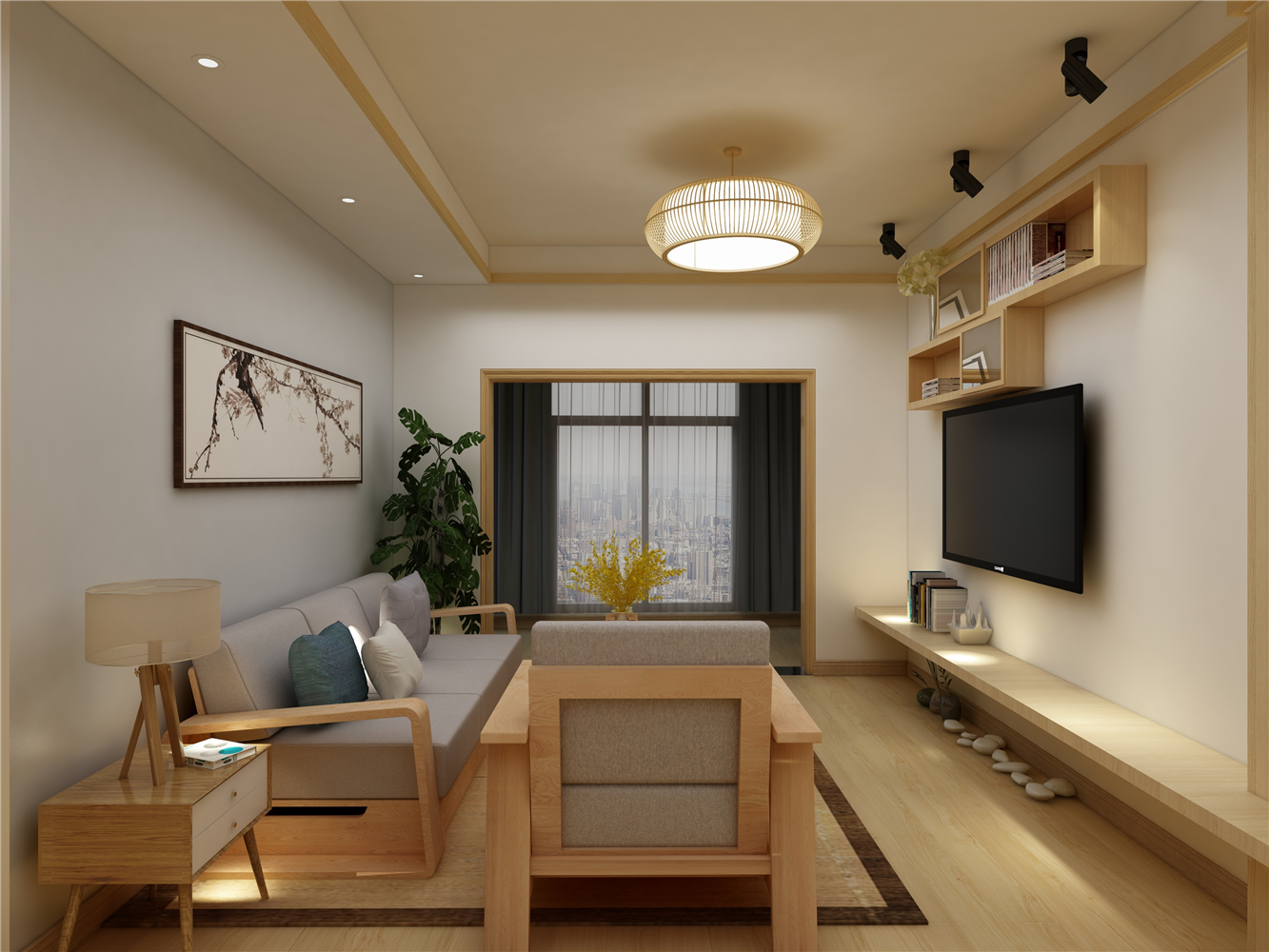 日式风格二居客厅装修效果图