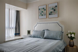 现代美式四居卧室装修效果图