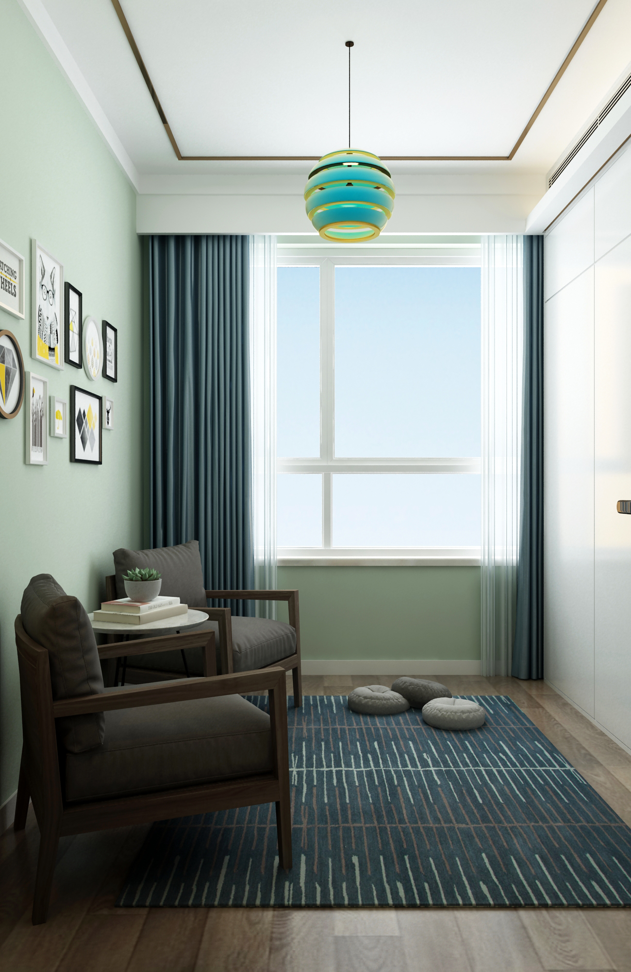 北欧现代风格三居休闲室装修效果图
