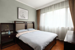 现代新中式三居卧室装修效果图
