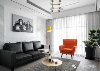 现代简约三居室客厅沙发墙装修效果图