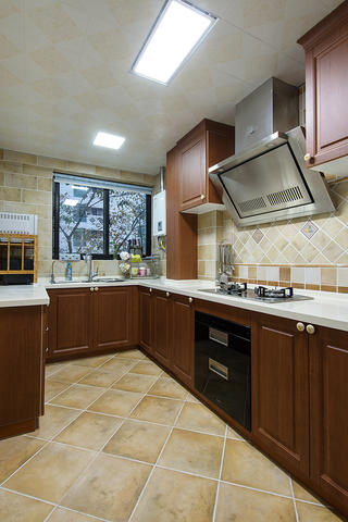 美式风三居室厨房装修效果图