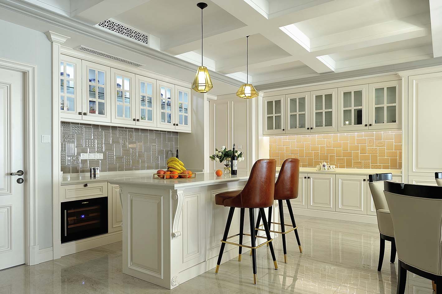 四居室现代美式装修厨房设计图