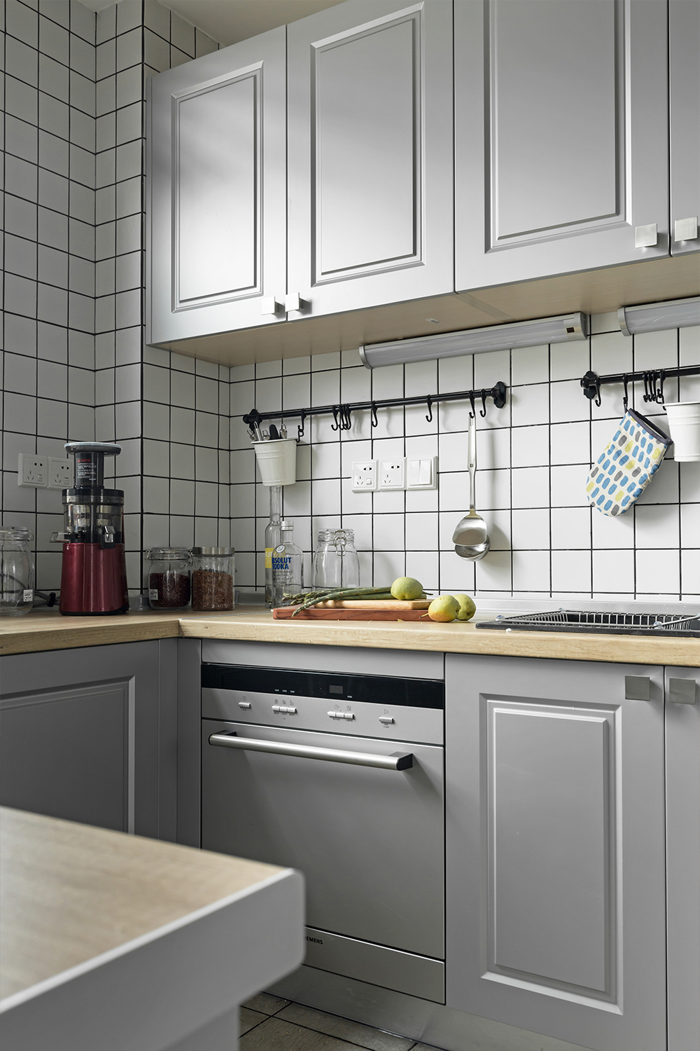 150平新中式空间厨房设计