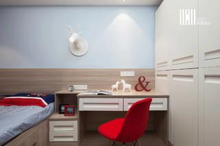 现代北欧两居室装修儿童房书桌设计