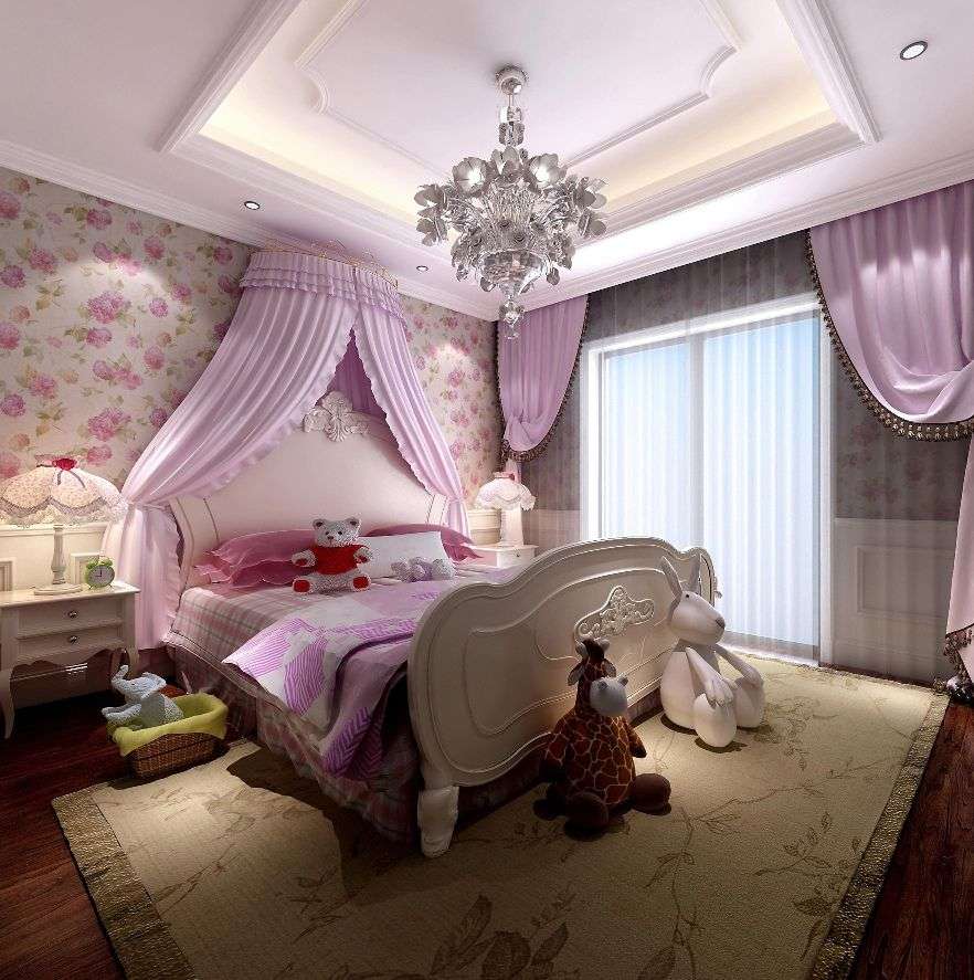 天真浪漫的儿童房有童话故事的房间,令孩子特别喜欢.