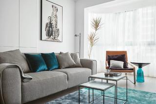 现代简约三居装修客厅沙发设计