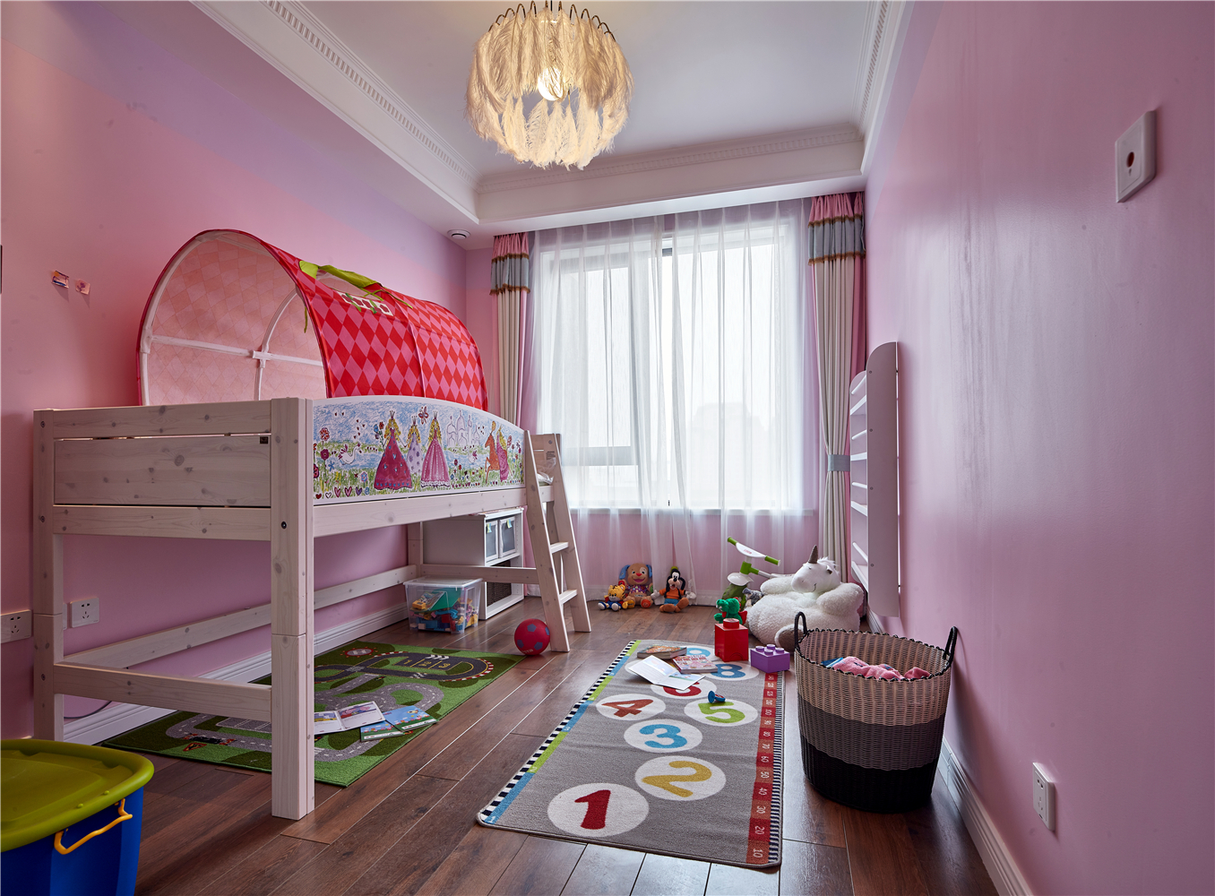 130平美式风格儿童房装修效果图