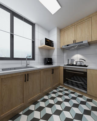 三居室北欧风格厨房装修效果图