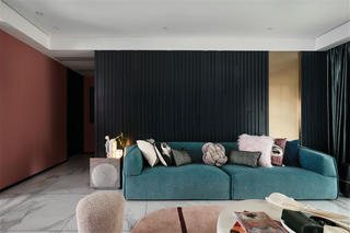 现代风三居室沙发背景墙装修效果图
