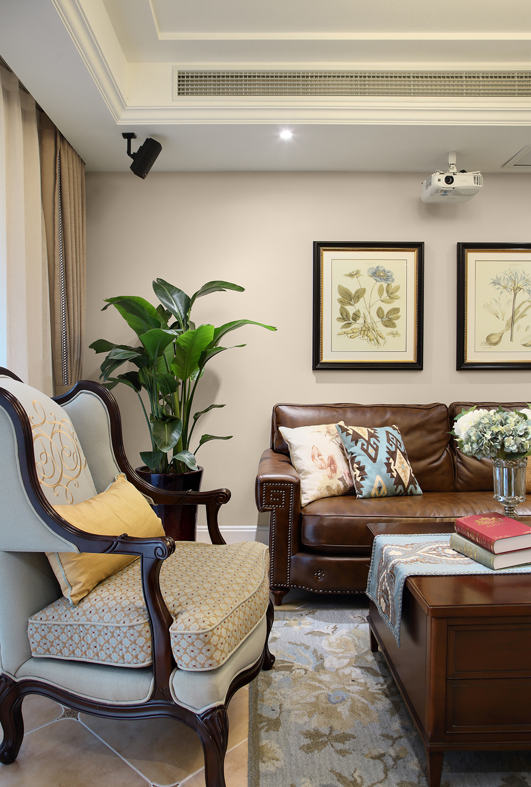 126㎡美式风格装修客厅沙发设计