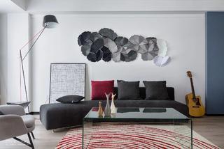 135㎡现代简约沙发背景墙装修效果图