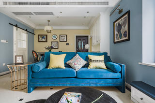 美式风格三居装修客厅沙发设计