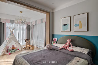 大户型日式自然风儿童房装修效果图