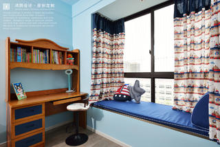 现代简约风三居室装修儿童房飘窗设计