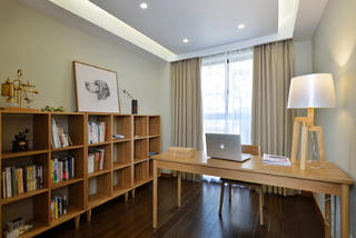 日式风格三居室书房装修效果图