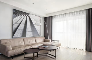 140㎡现代三居沙发背景墙装修效果图