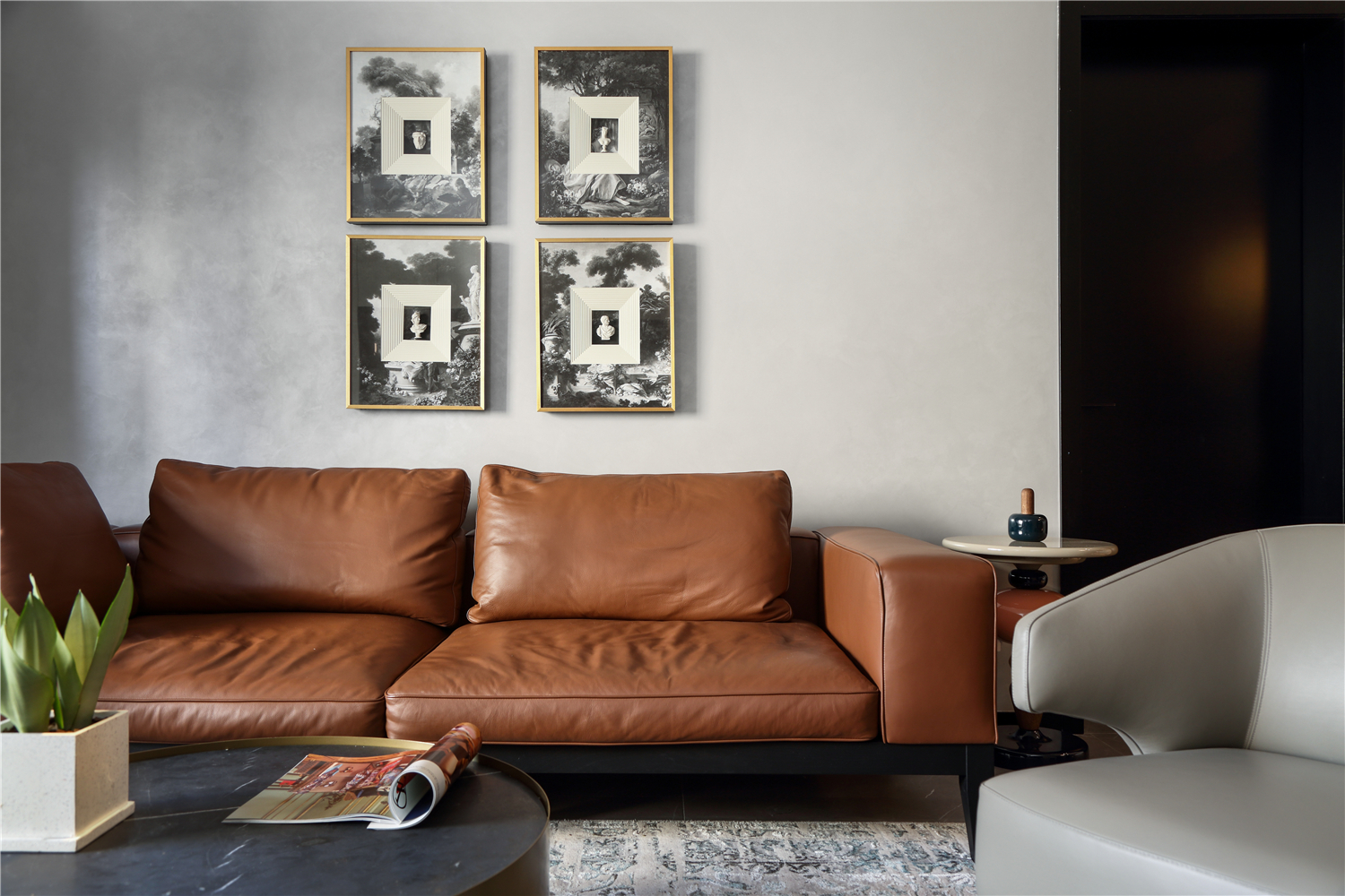 现代混搭三居装修沙发设计图