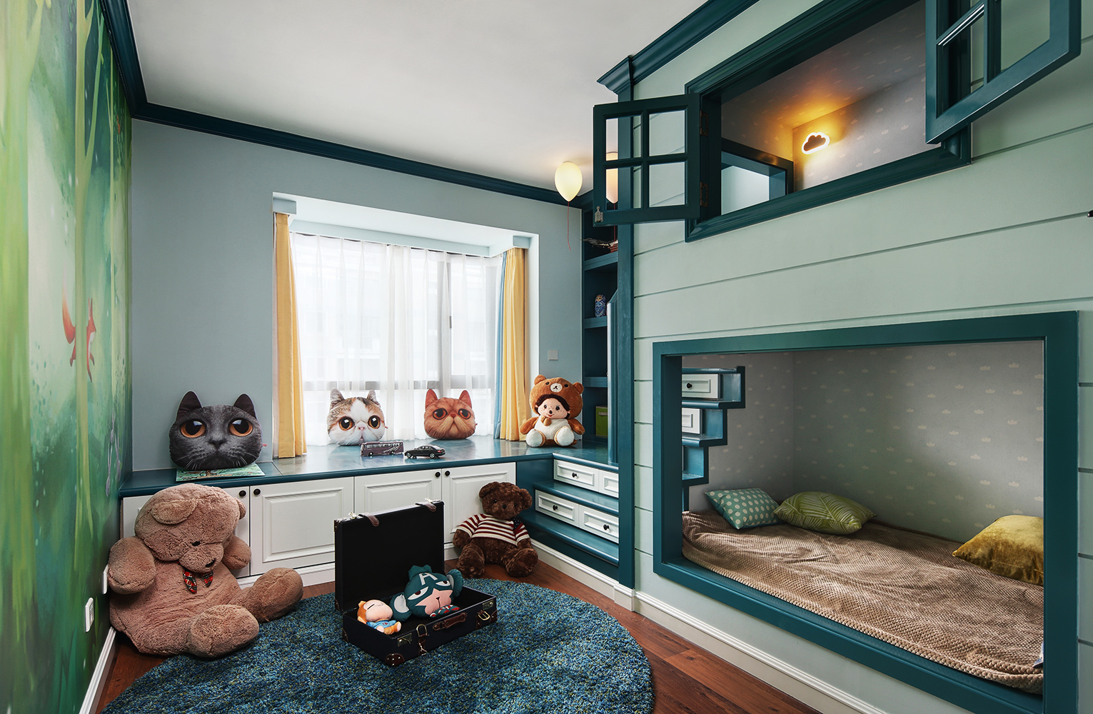 美式风格三居儿童房装修效果图