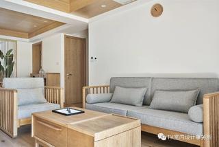 130㎡日式风格装修客厅沙发设计