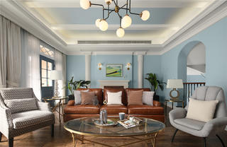大户型美式装修客厅沙发设计