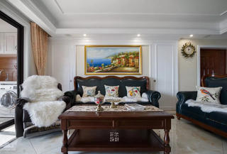 美式风格四房沙发背景墙装修效果图