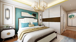 130平新中式卧室装修效果图