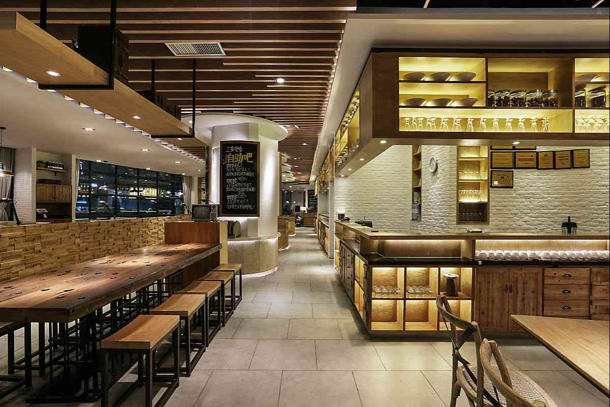 餐饮店面装修设计案例|拾味馆店面