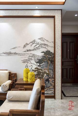 140㎡中式风格沙发墙装修效果图