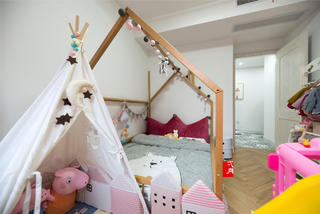 现代混搭风格三居儿童房装修效果图