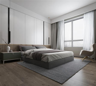 现代简约风格大户型卧室装修效果图