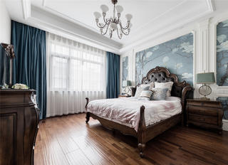 古典美式风格别墅卧室装修效果图