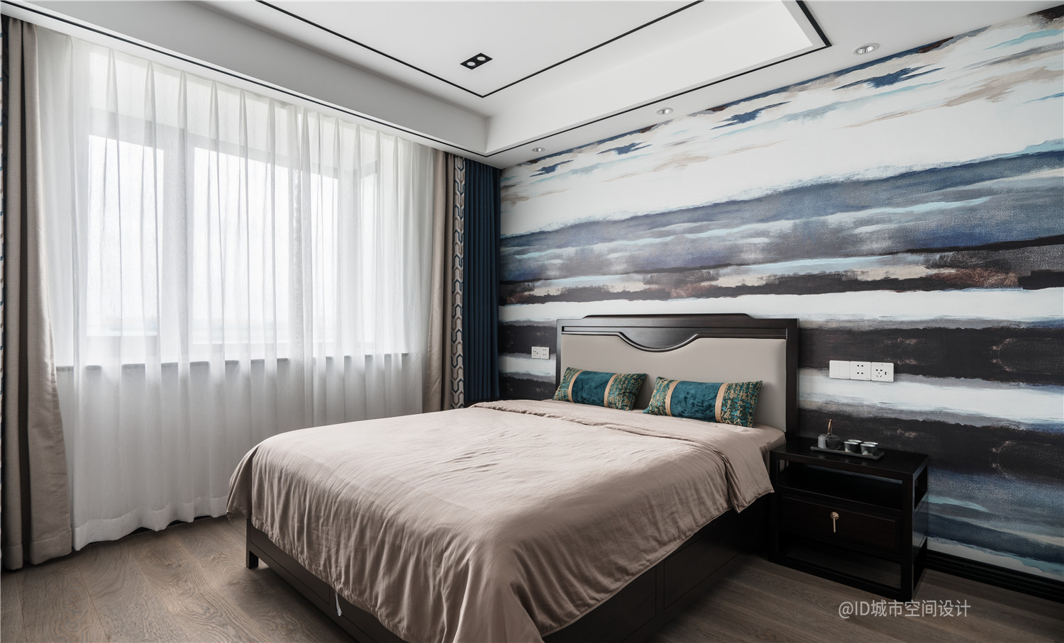 新中式风三居卧室装修效果图