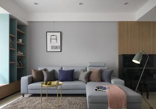 现代风三居室沙发背景墙装修效果图