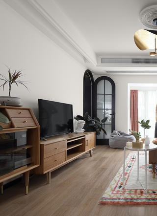 北欧风格三居室装修电视柜设计图