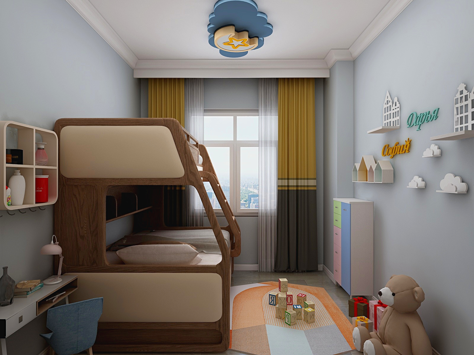 北欧风格三居室儿童房装修效果图