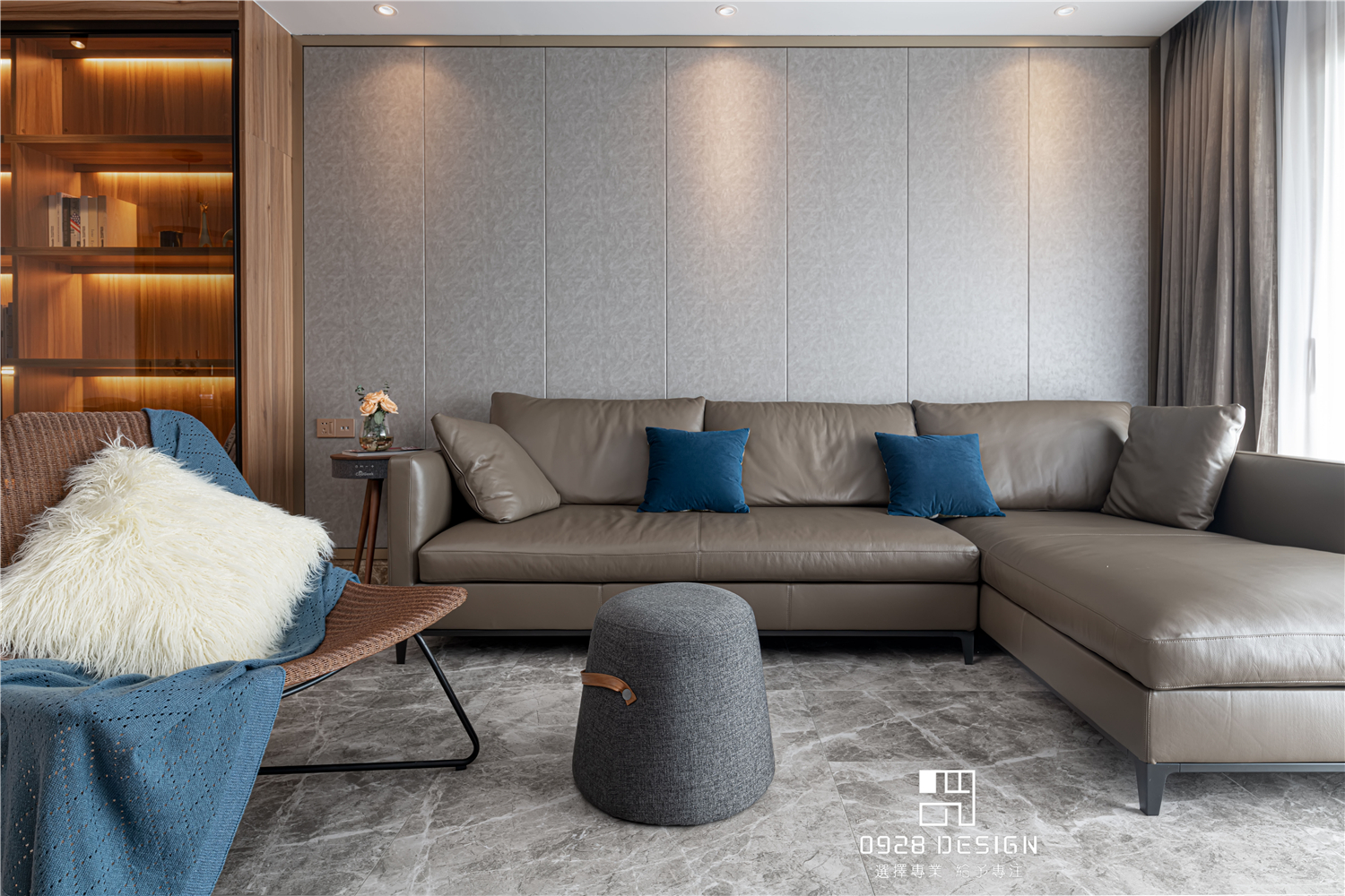 160平现代简约沙发背景墙装修效果图 166㎡现代简约风格沙发背景墙
