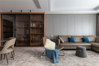 168㎡现代简约沙发背景墙装修效果图