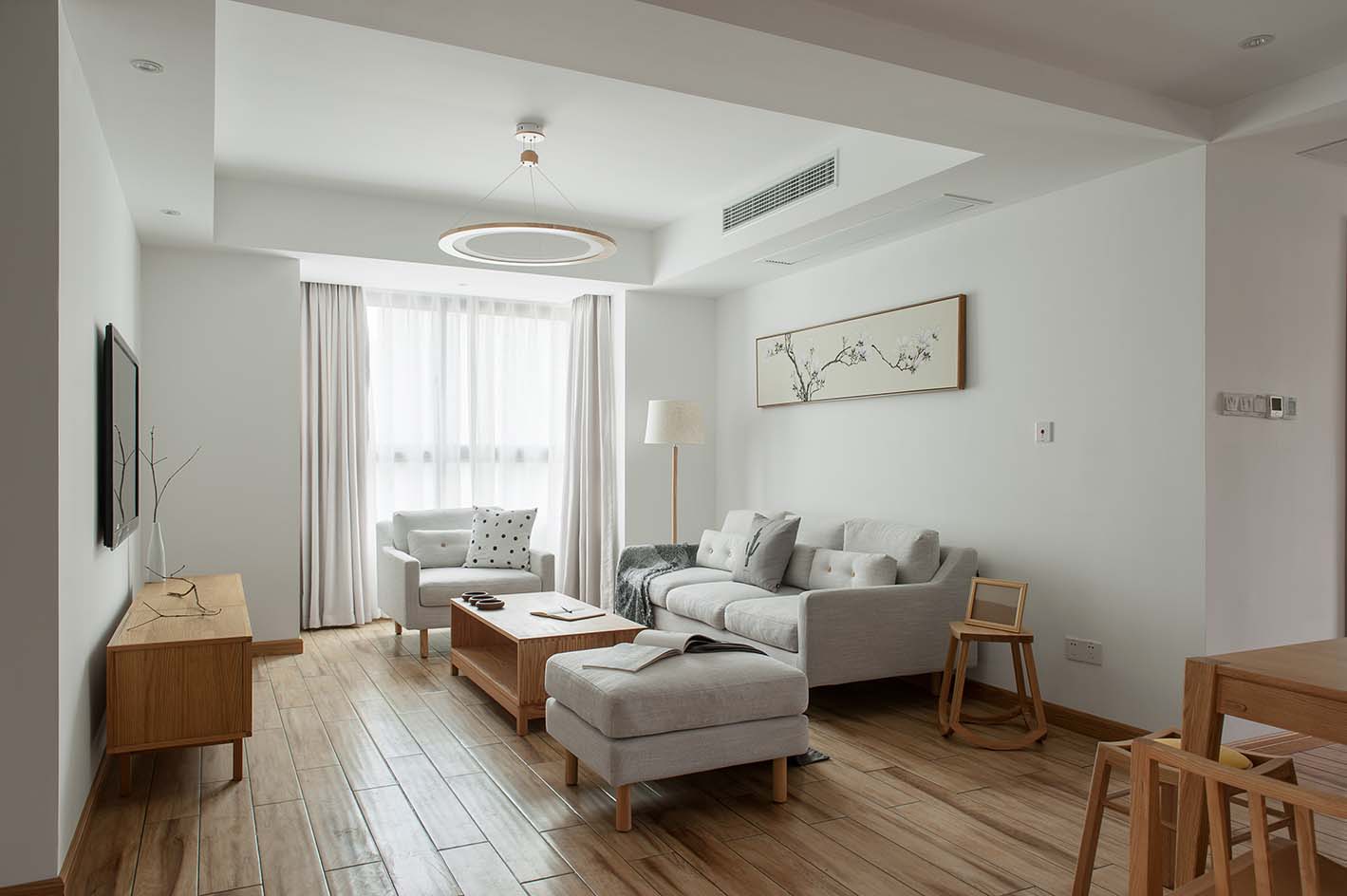 日式风格四居室客厅装修效果图