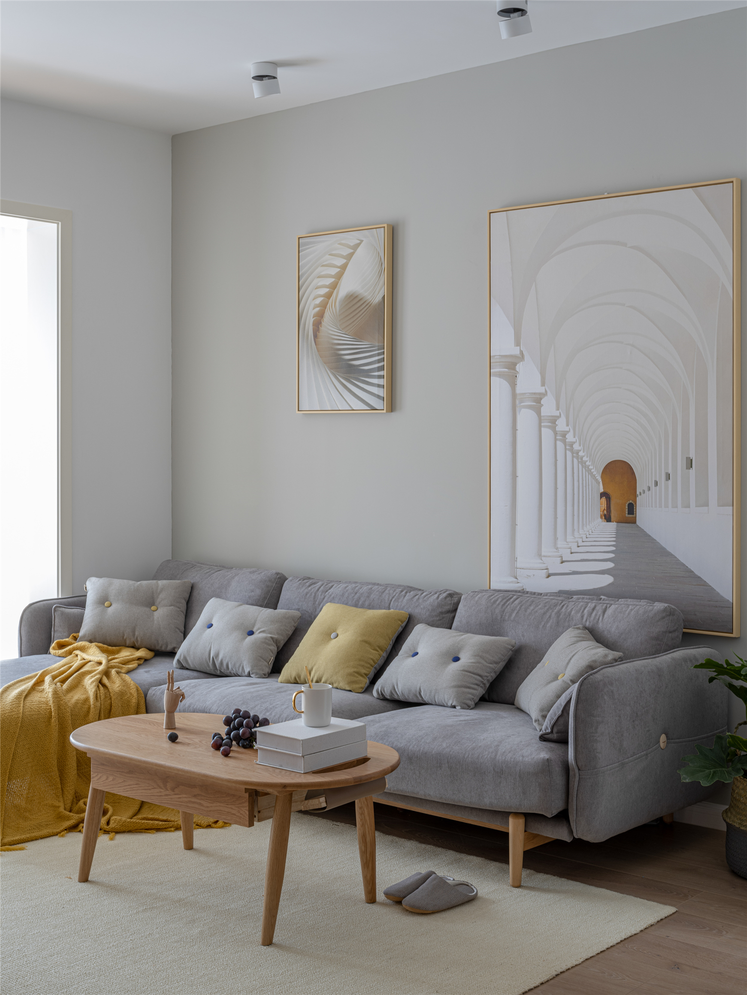 现代北欧风两居室装修沙发设计图