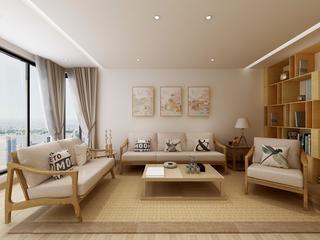 日式风格三居客厅装修效果图